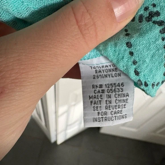 Habitat Women's Turquoise Button-Down Shirt - Picture 3 of 4